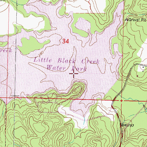 Topographic Map of Little Creek, MS