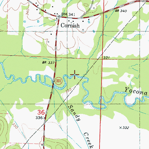 Topographic Map of Little Kettle Creek, MS