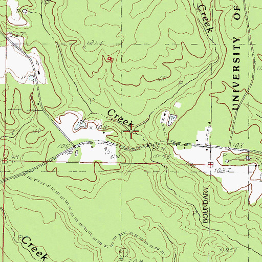 Topographic Map of Little Mill Creek, MS