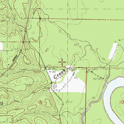 Topographic Map of Little Mill Creek, MS