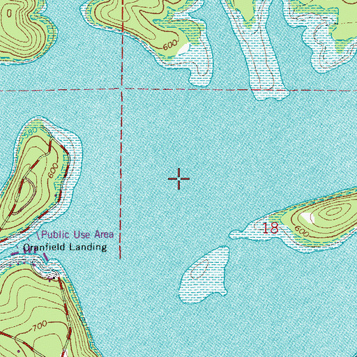Topographic Map of Granfiled Ferry (historical), AR