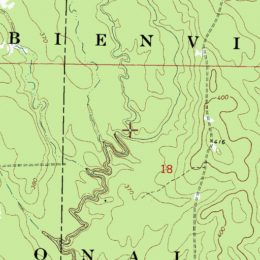 Topographic Map of Little Tallahala Creek, MS