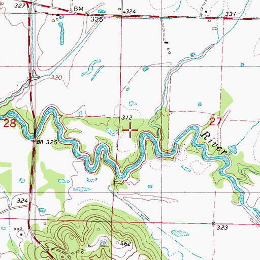 Topographic Map of Lizard Creek, MS
