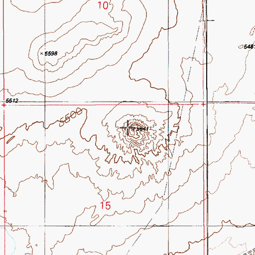 Topographic Map of Leaf Hill, AZ