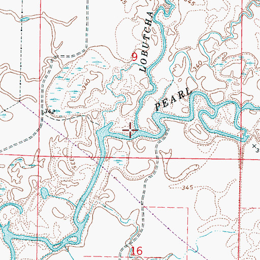 Topographic Map of Lobutcha Creek, MS