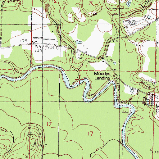 Topographic Map of Long Branch, MS