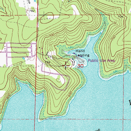 Topographic Map of Hand School (historical), AR