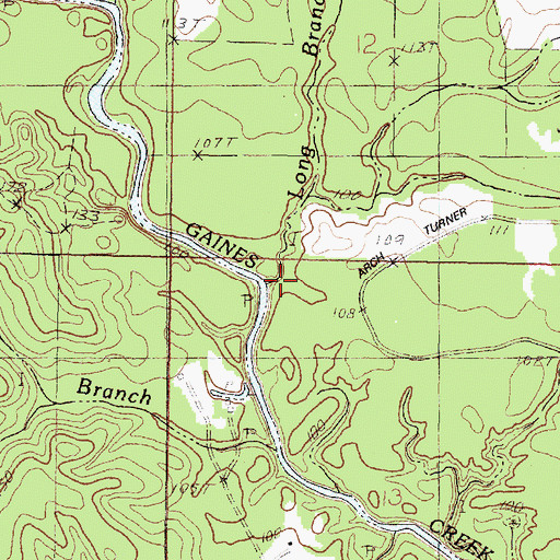 Topographic Map of Long Branch, MS