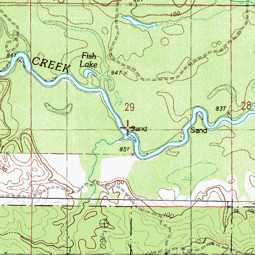 Topographic Map of Long Branch, MS