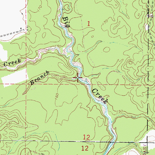 Topographic Map of Long Branch, MS