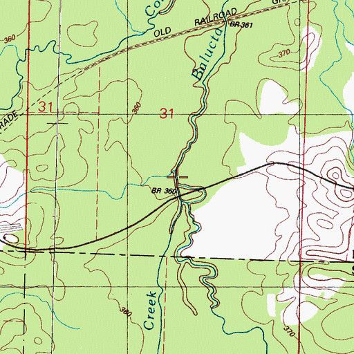 Topographic Map of Lost Creek, MS