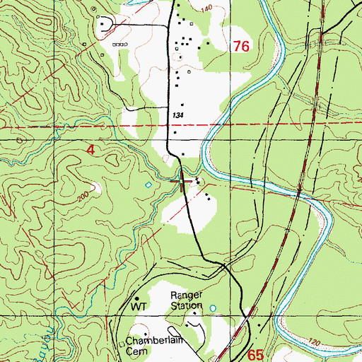 Topographic Map of Lum Bayou, MS