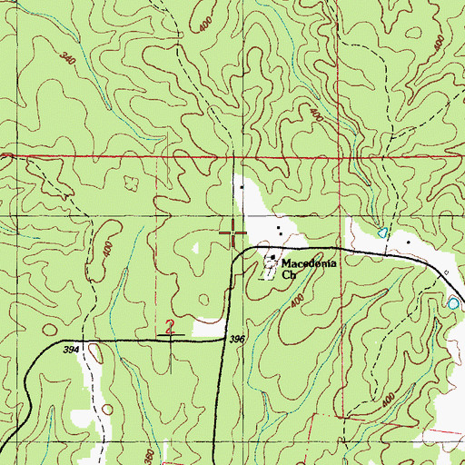 Topographic Map of Macedonia Church, MS