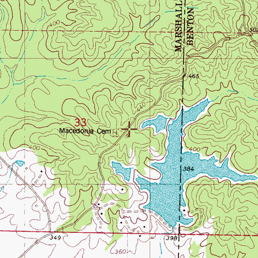 Topographic Map of Macedonia Church, MS