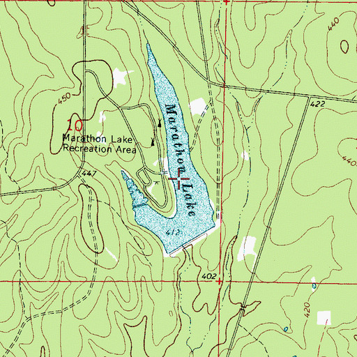 Topographic Map of Marathon Lake, MS