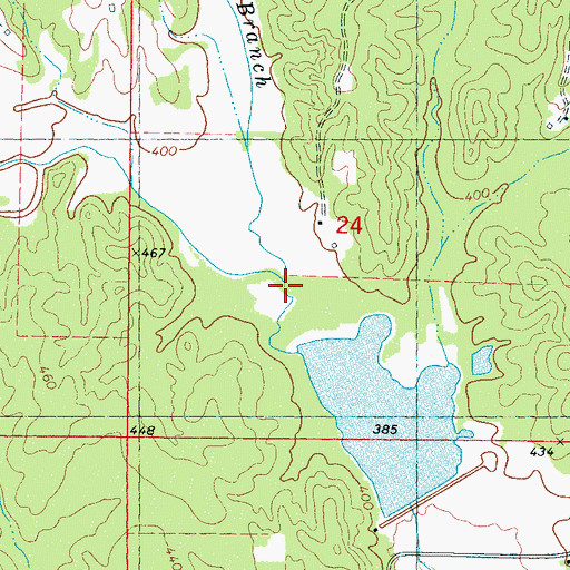 Topographic Map of Martin Branch, MS