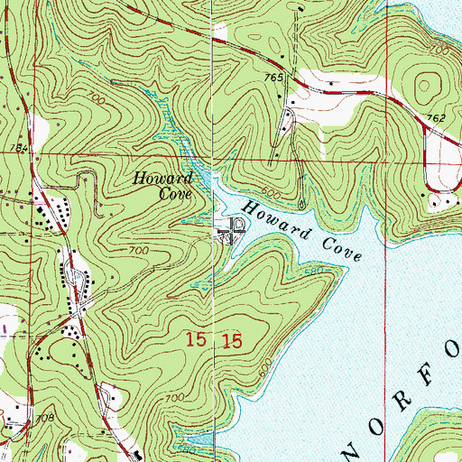 Topographic Map of Howard Cove Use Area, AR