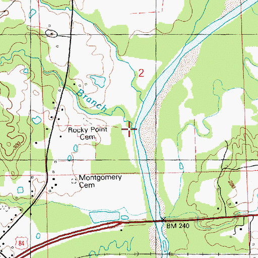 Topographic Map of Maxwell Branch, MS