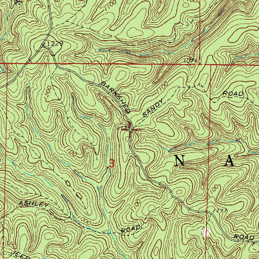 Topographic Map of Jonesdale (historical), AR