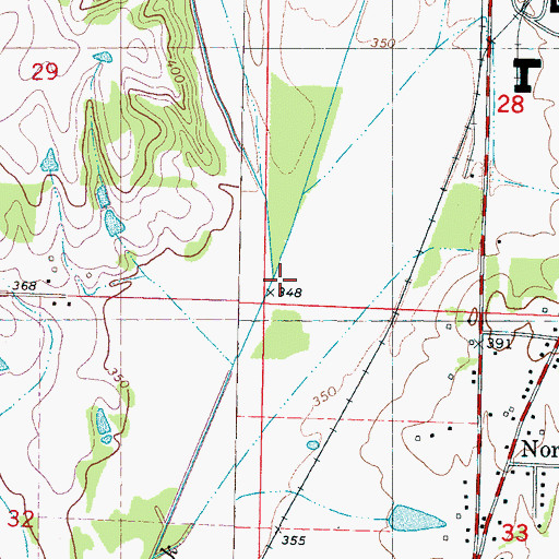 Topographic Map of McAllister Creek, MS