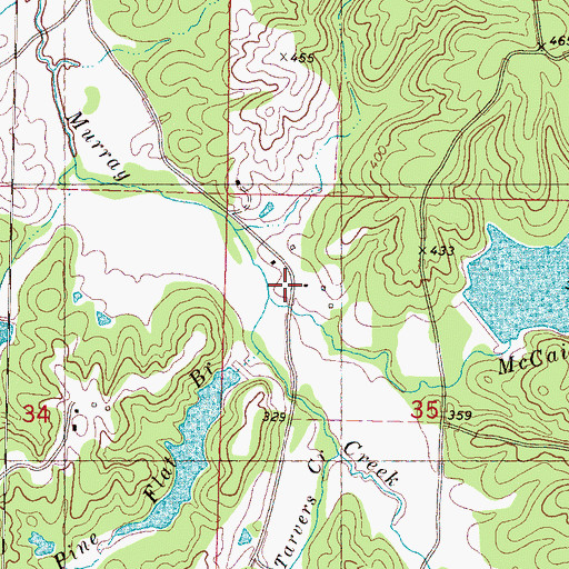 Topographic Map of McCaine Creek, MS