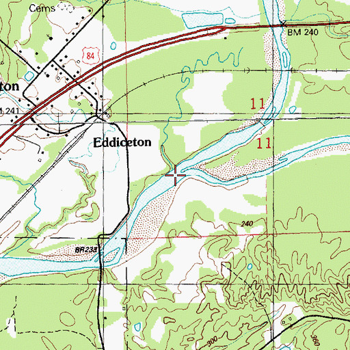 Topographic Map of McCall Creek, MS