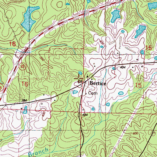Topographic Map of McDonald Church, MS