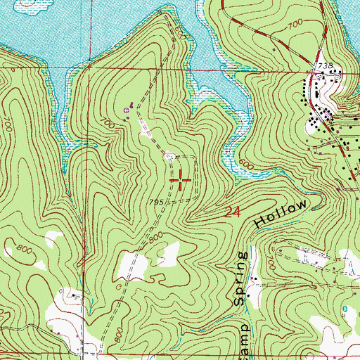 Topographic Map of Kingswood Estates, AR