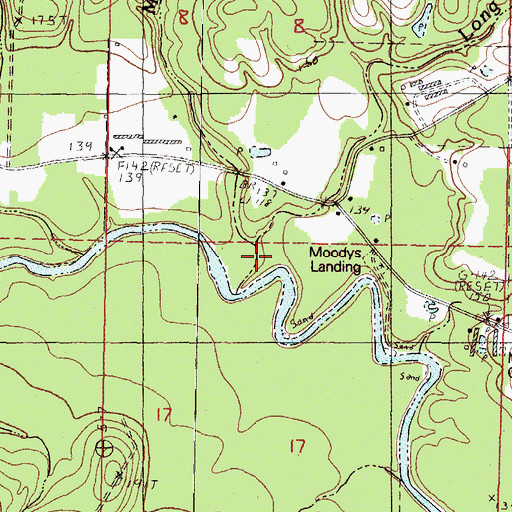 Topographic Map of Middle Creek, MS