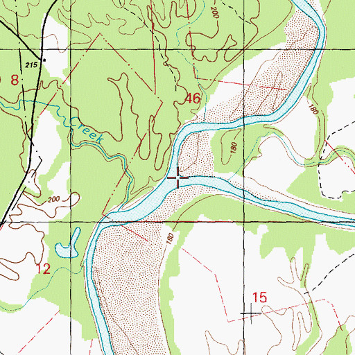 Topographic Map of Middle Fork Homochitto River, MS