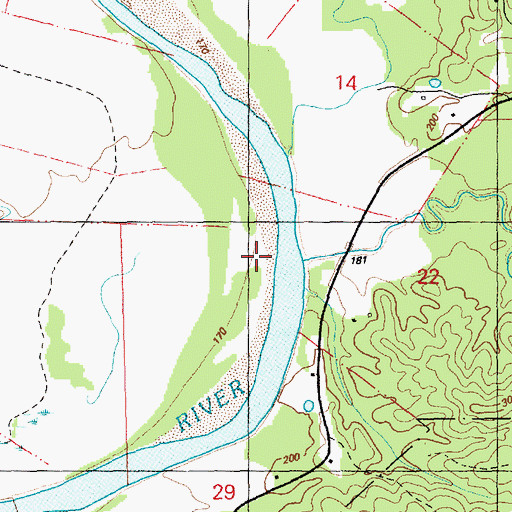 Topographic Map of Middleton Creek, MS