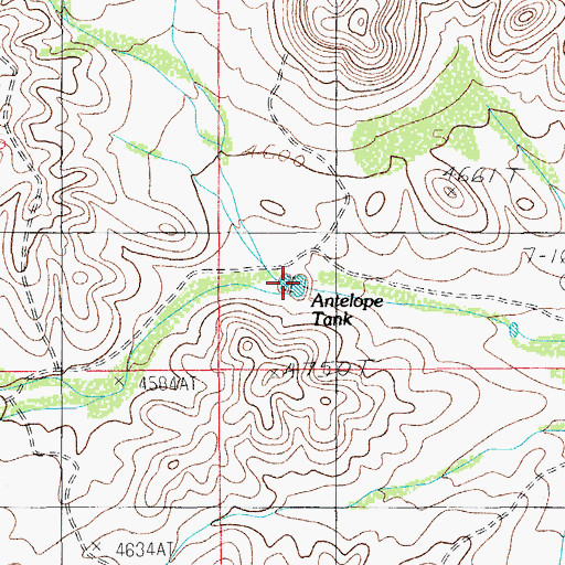 Topographic Map of Antelope Tank, AZ