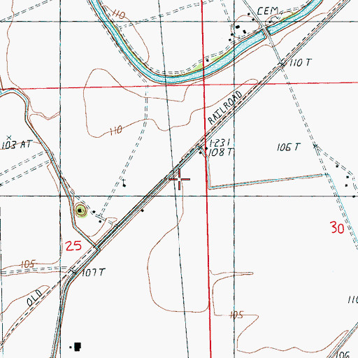 Topographic Map of Mont Helena, MS