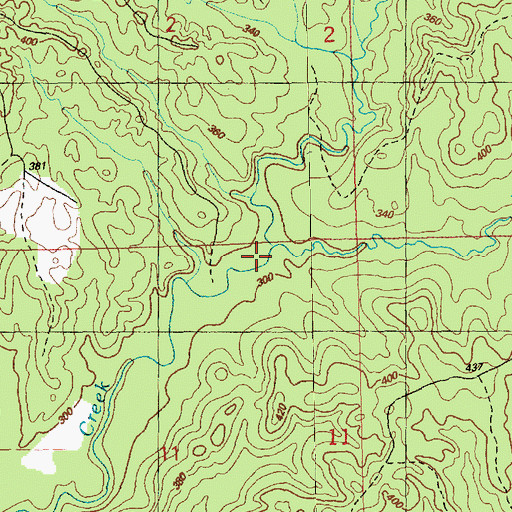 Topographic Map of Moore Branch, MS
