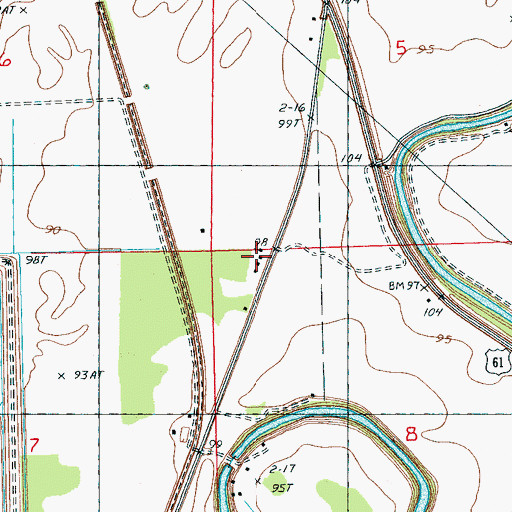 Topographic Map of Morning Star Church, MS