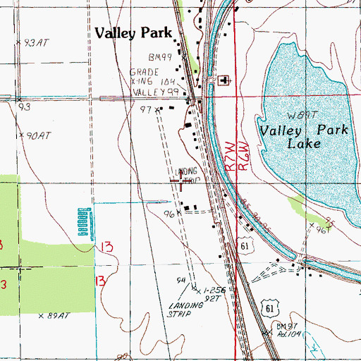 Topographic Map of Mount Edie Church, MS