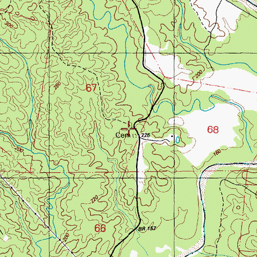 Topographic Map of Mount Plain Church, MS