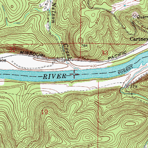 Topographic Map of Nelsons Ferry (historical), AR
