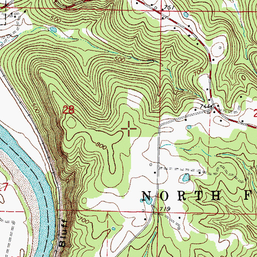 Topographic Map of Norfork Elementary School, AR