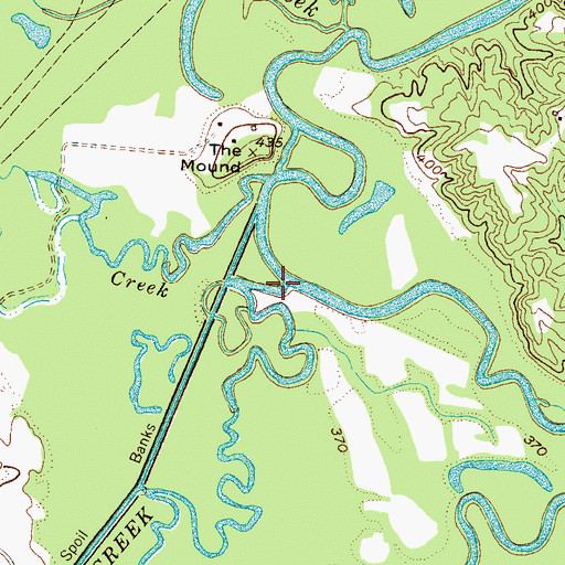 Topographic Map of Muddy Creek, TN