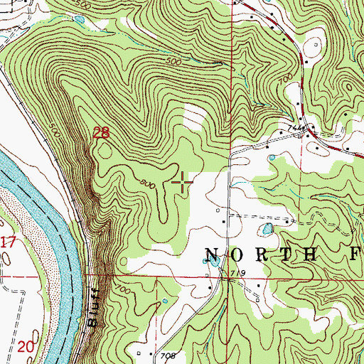 Topographic Map of Norfork High School, AR