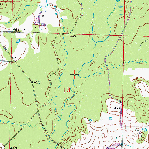 Topographic Map of Murphy Creek, MS