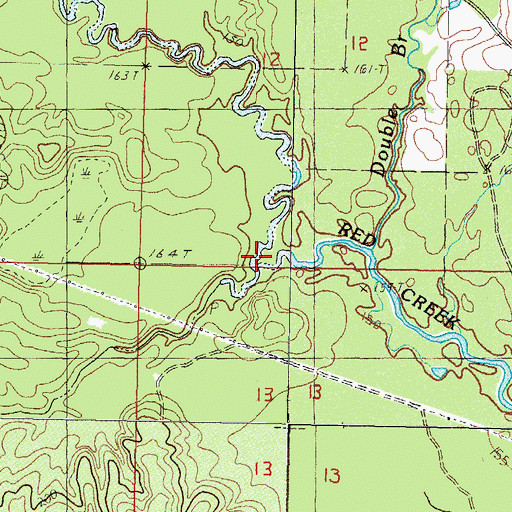 Topographic Map of Near Prong Rester Creek, MS