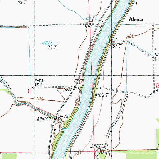 Topographic Map of New Baptist Church, MS