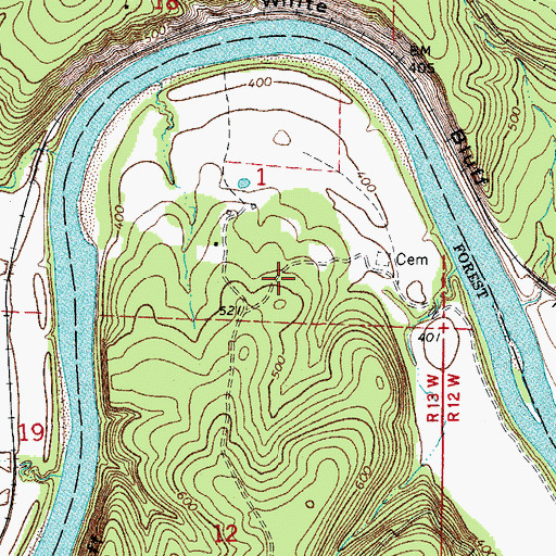 Topographic Map of Norfork Village, AR