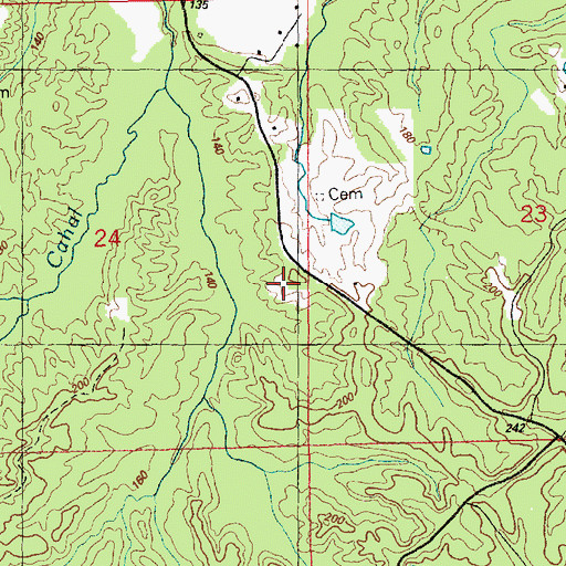 Topographic Map of New Hope Church, MS