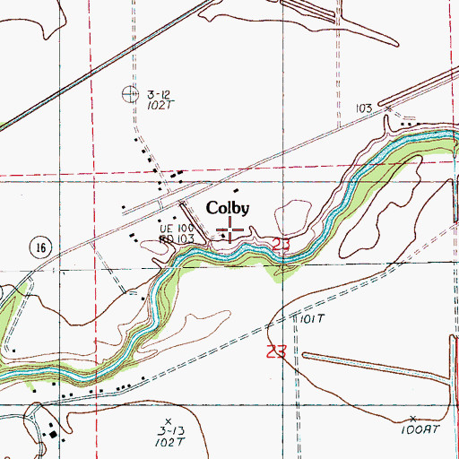 Topographic Map of New Hope Church, MS