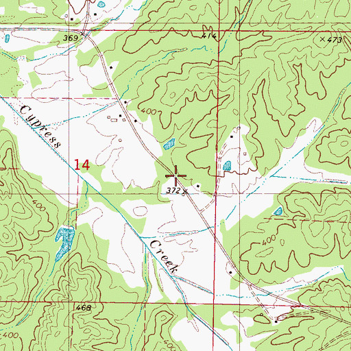 Topographic Map of New Liberty Hill Church, MS