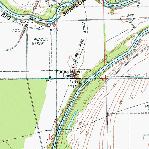 Topographic Map of New Zion Church, MS