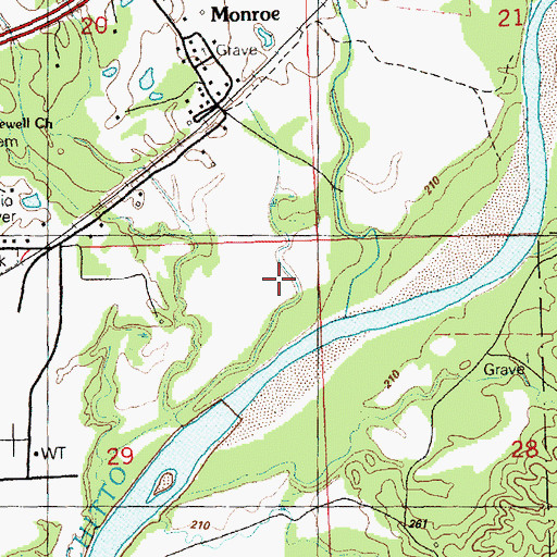 Topographic Map of North Dry Creek, MS